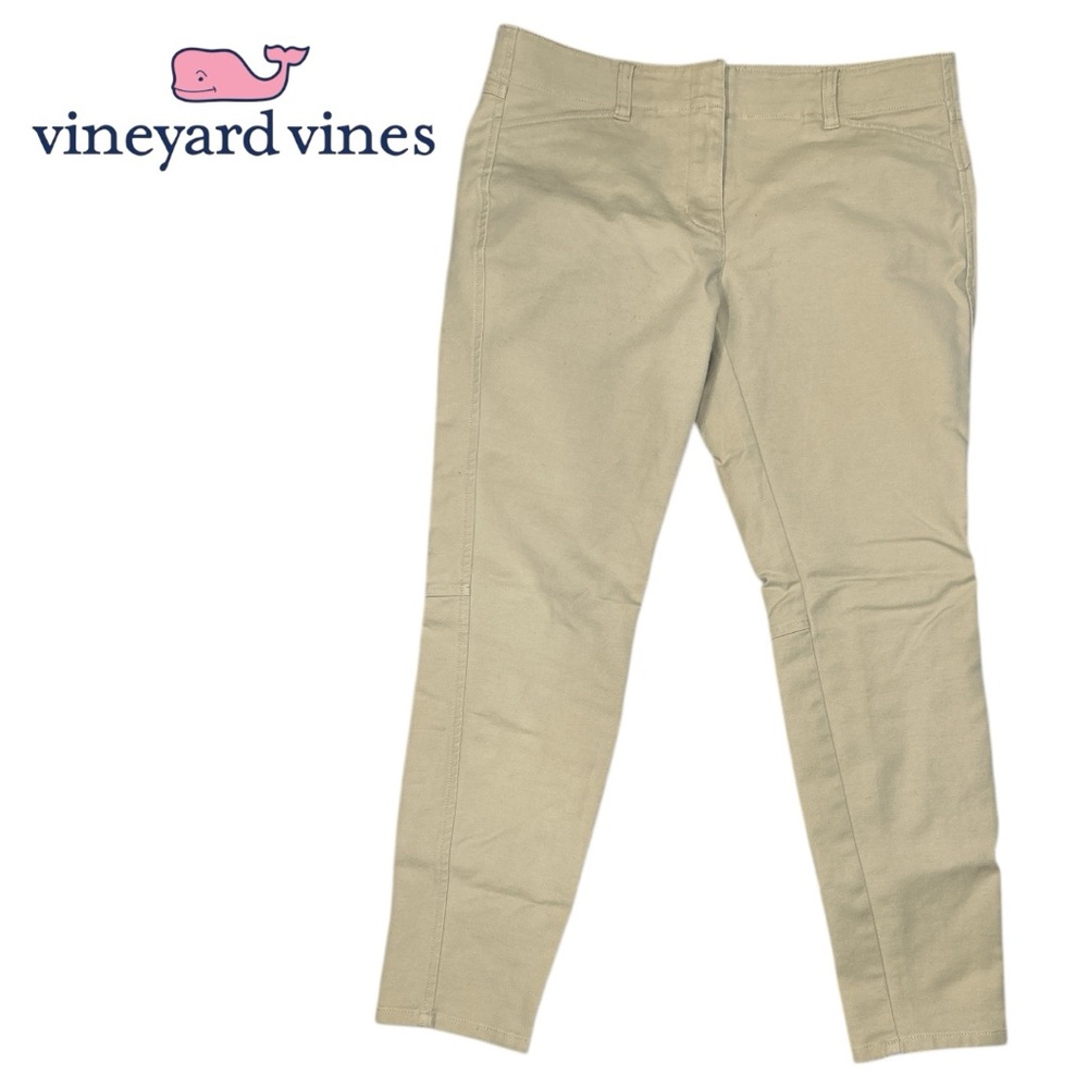 Vineyard Vines Women’s Beige Cotton Blend Chinos -‎ Size 6